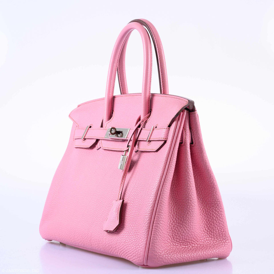 Hermes Birkin 30 Bubblegum 5P Pink Togo Palladium Hardware