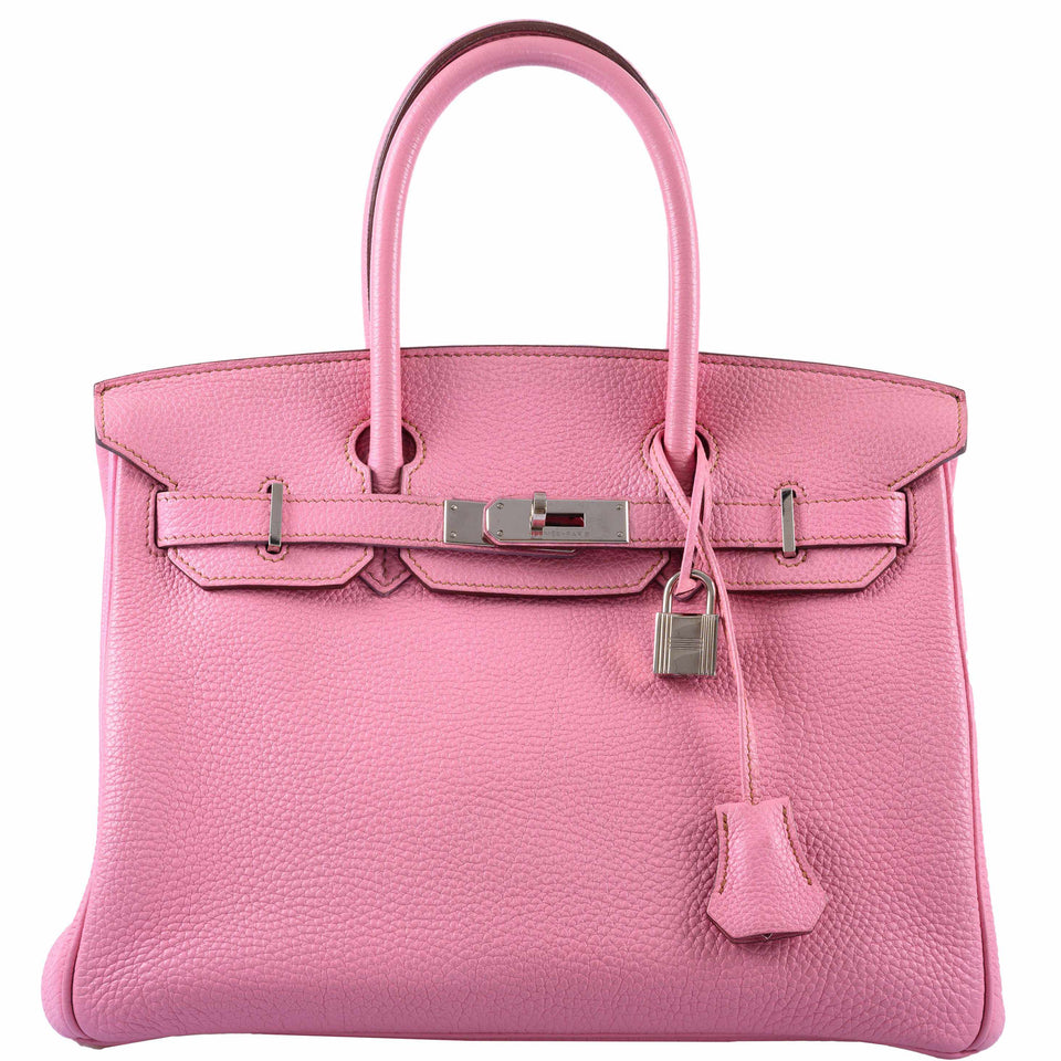 HermesBirkin 30 Bubblegum 5P Pink Togo Palladium Hardware