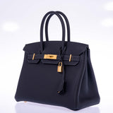 HermesBirkin 30 Caban Black Togo Gold Hardware