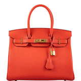 HermesBirkin 30 Capucine Togo leather Gold Hardware