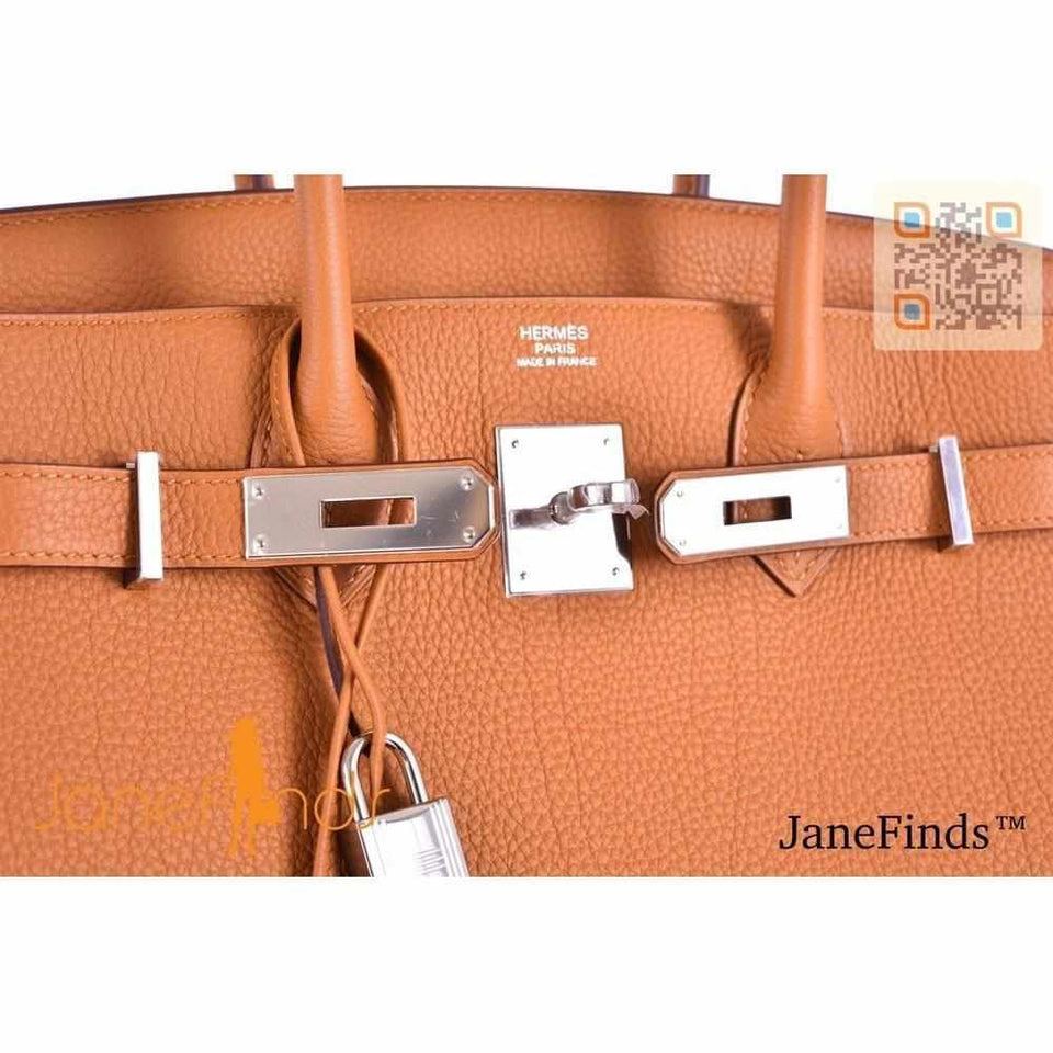 HermesBirkin 30 Caramel Togo Palladium Hardware