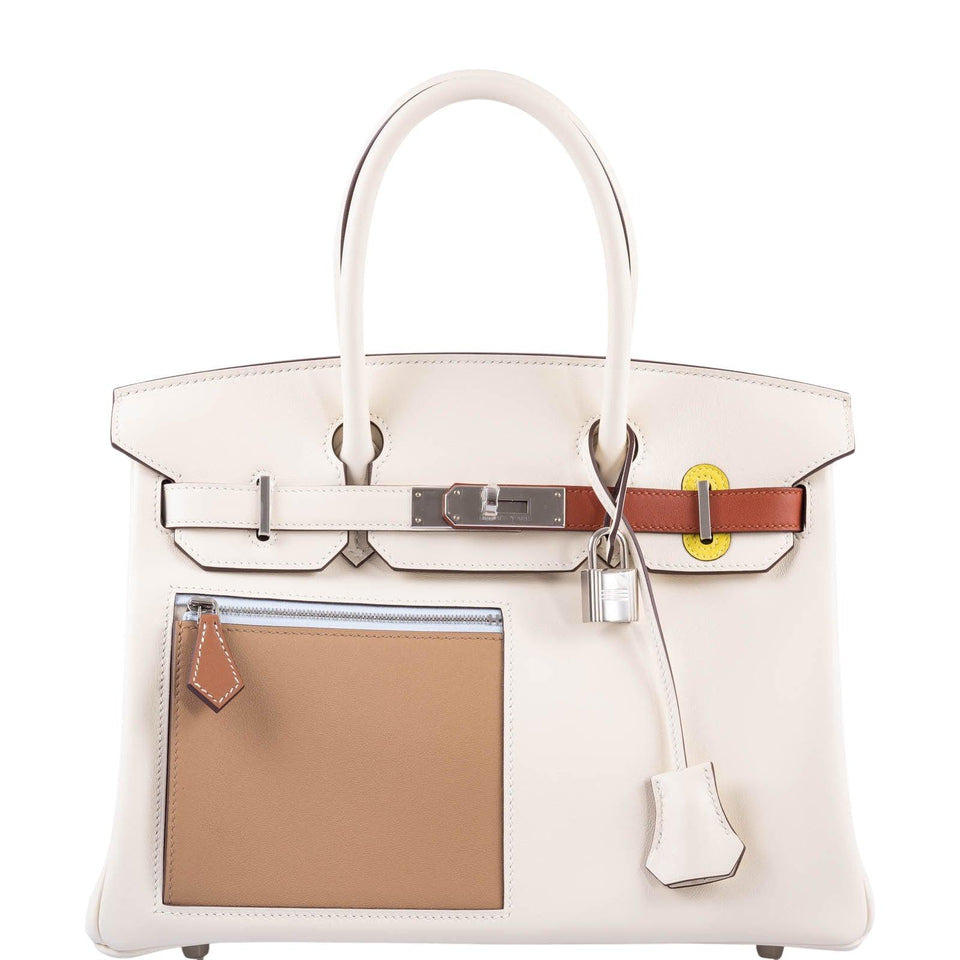 Hermes Birkin 30 Colormatic Nata, Chai and Cuivre Swift Palladium Hardware