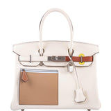 Hermes Birkin 30 Colormatic Nata, Chai and Cuivre Swift Palladium Hardware