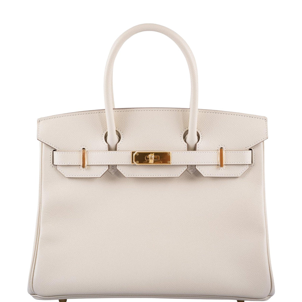 HermesBirkin 30 Craie Epsom with Gold Hardware