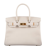 HermesBirkin 30 Craie Epsom with Gold Hardware