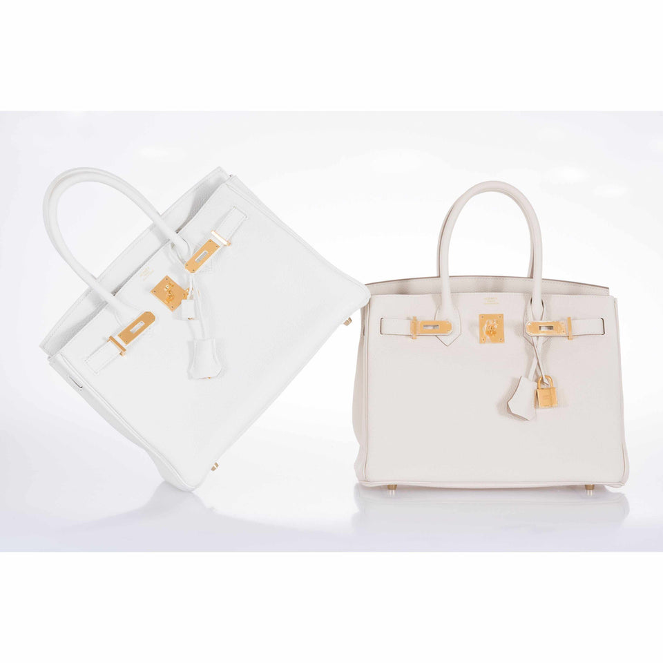 Hermes Birkin 30 Craie Togo Gold Hardware