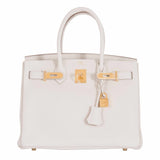 Hermes Birkin 30 Craie Togo Gold Hardware