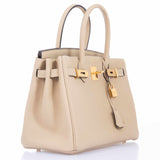 Hermes Birkin 30 Craie Togo Rose Gold Hardware