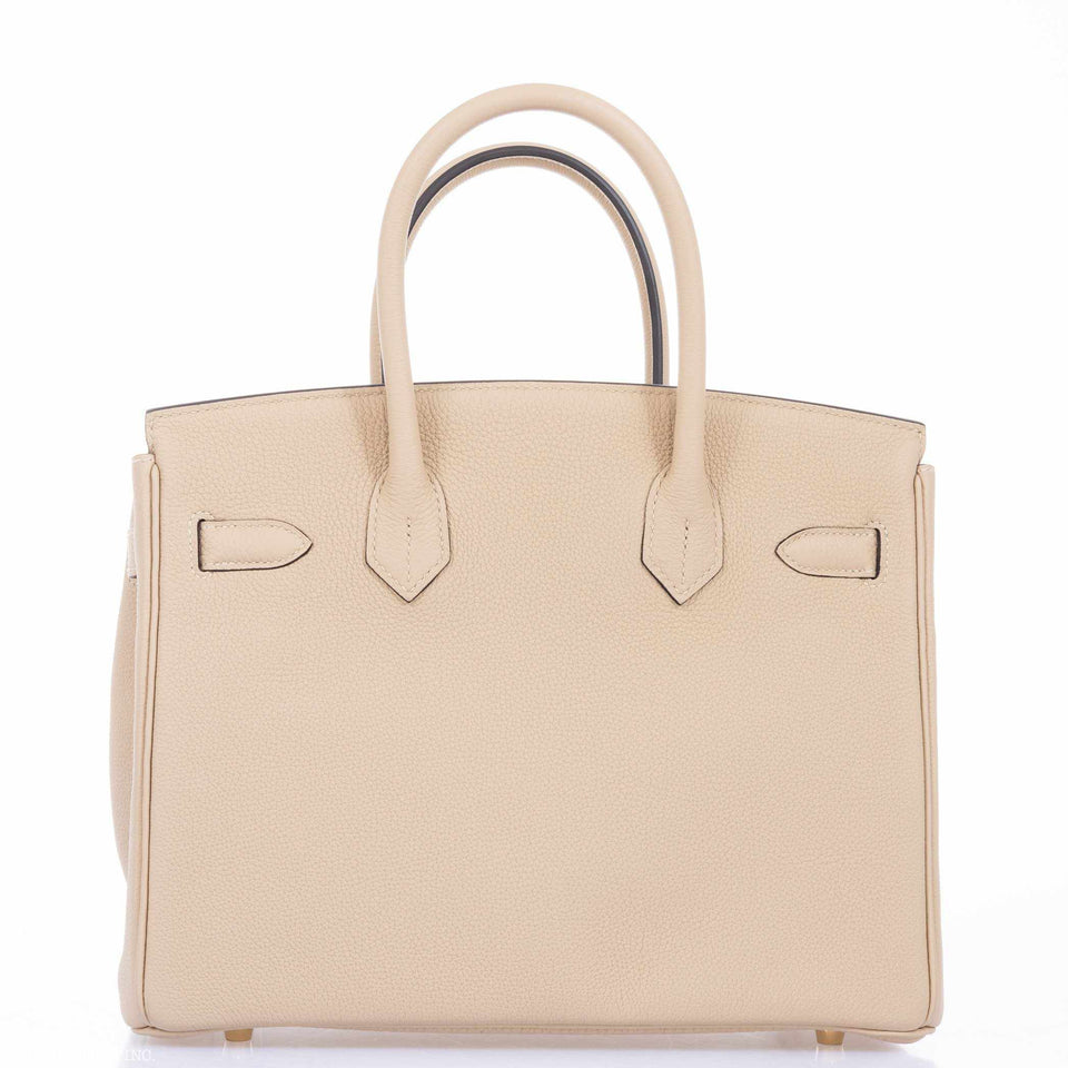 Hermes Birkin 30 Craie Togo Rose Gold Hardware