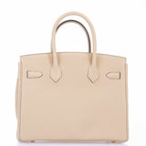 Hermes Birkin 30 Craie Togo Rose Gold Hardware