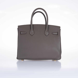 Hermes Birkin 30 Etain Tin Grey Clemence Gold Hardware