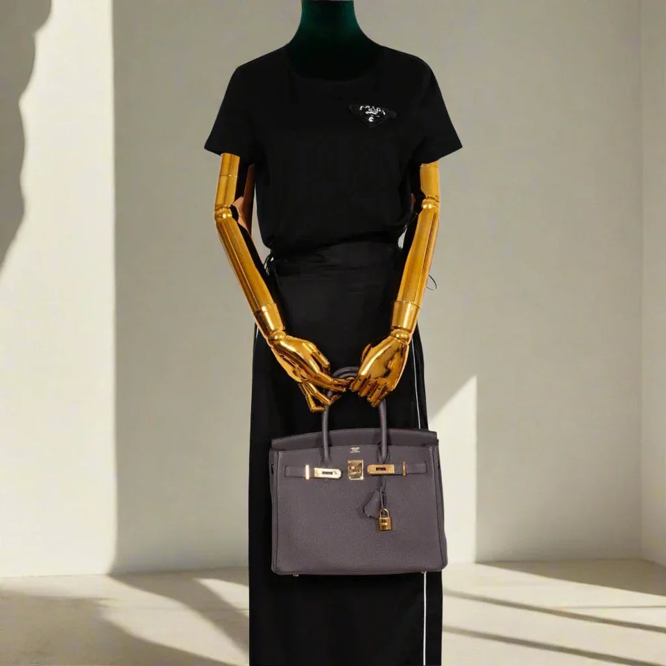 Hermes Birkin 30 Etain Togo with Gold Hardware
