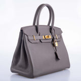 Hermes Birkin 30 Etain Togo with Gold Hardware