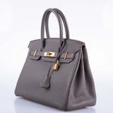 Hermes Birkin 30 Etain Togo with Gold Hardware
