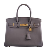 Hermes Birkin 30 Etain Togo with Gold Hardware