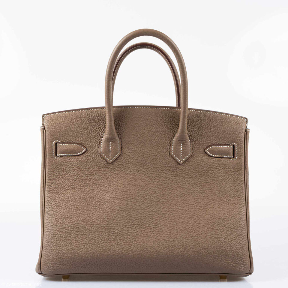 HermesBirkin 30 Etoupe Togo Gold Hardware
