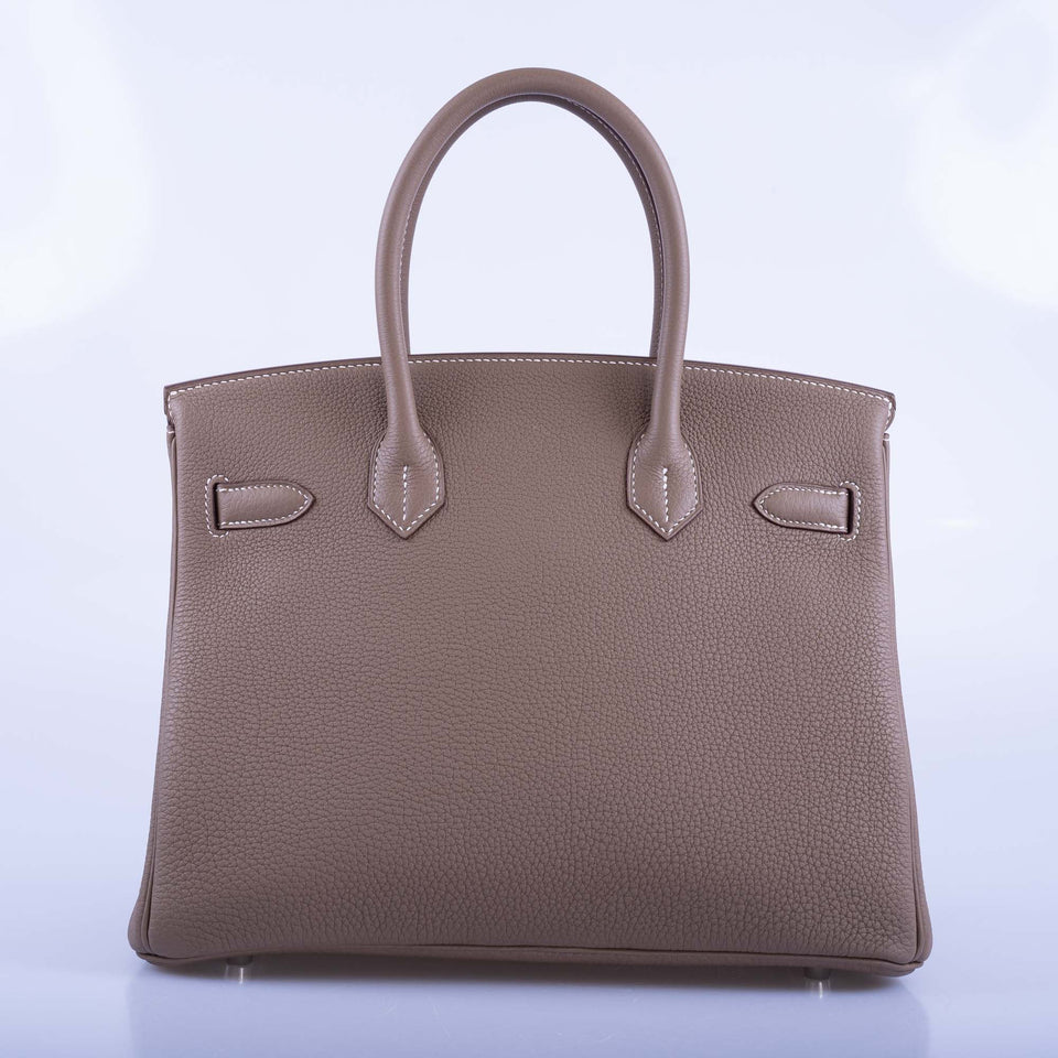 Hermes Birkin 30 Etoupe Togo Palladium Hardware