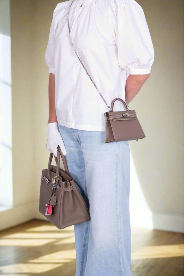 Hermes Birkin 30 Etoupe Togo Palladium Hardware