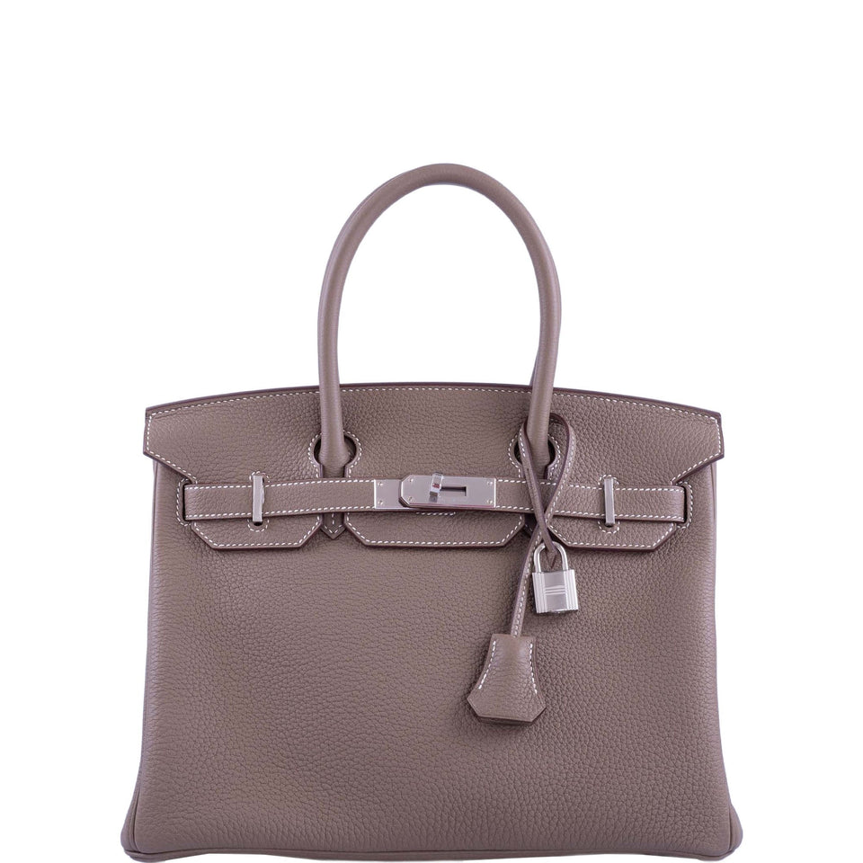Hermes Birkin 30 Etoupe Togo Palladium Hardware