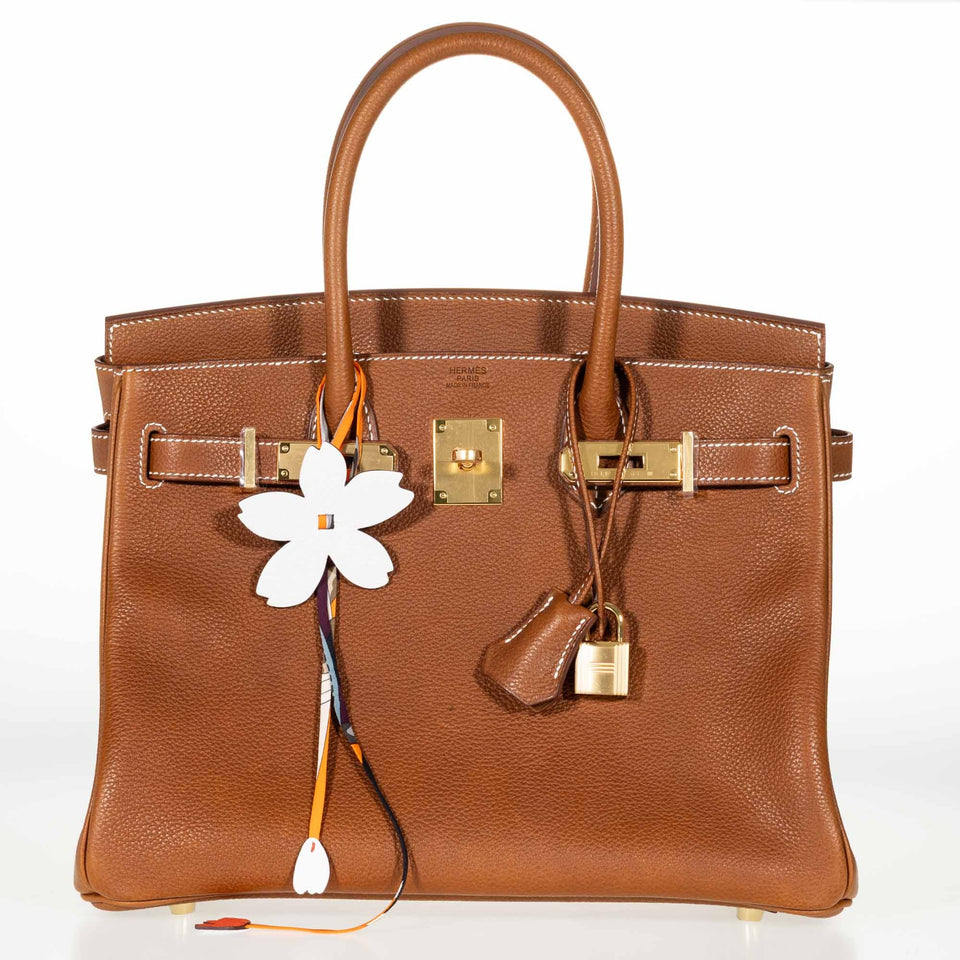 Hermes Birkin 30 Fauve Barenia Faubourg Gold Hardware
