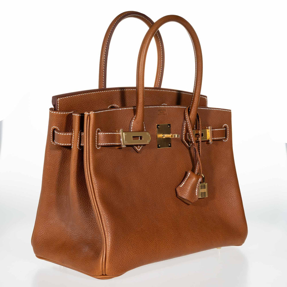 Hermes Birkin 30 Fauve Barenia Faubourg Gold Hardware