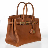 Hermes Birkin 30 Fauve Barenia Faubourg Gold Hardware