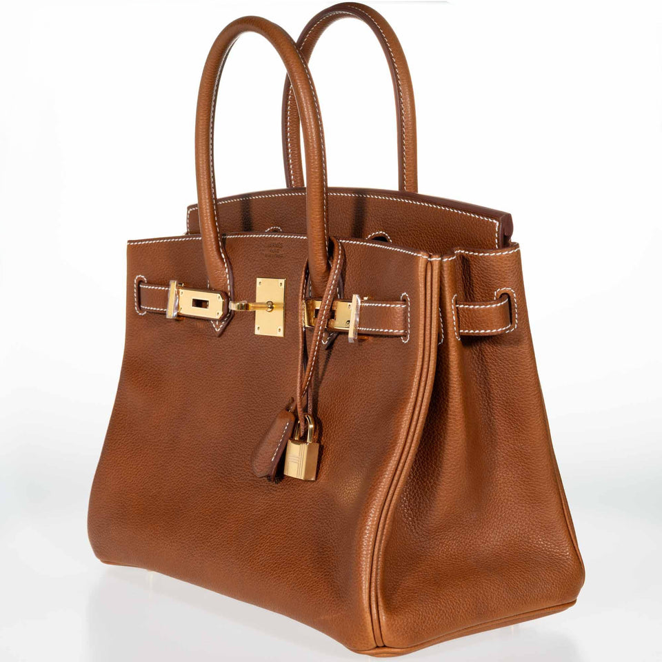 Hermes Birkin 30 Fauve Barenia Faubourg Gold Hardware