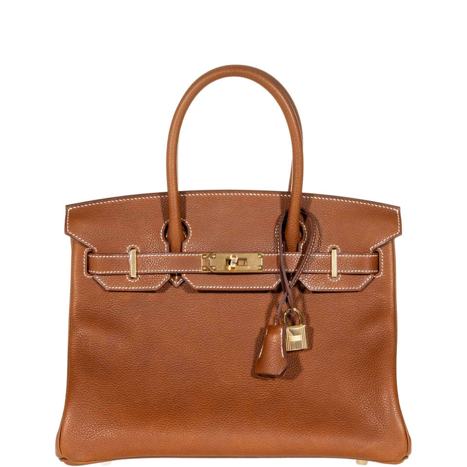 Hermes Birkin 30 Fauve Barenia Faubourg Gold Hardware