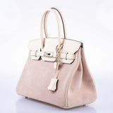 Hermes Birkin 30 Glycine Grizzly and Nata Swift Palladium Hardware