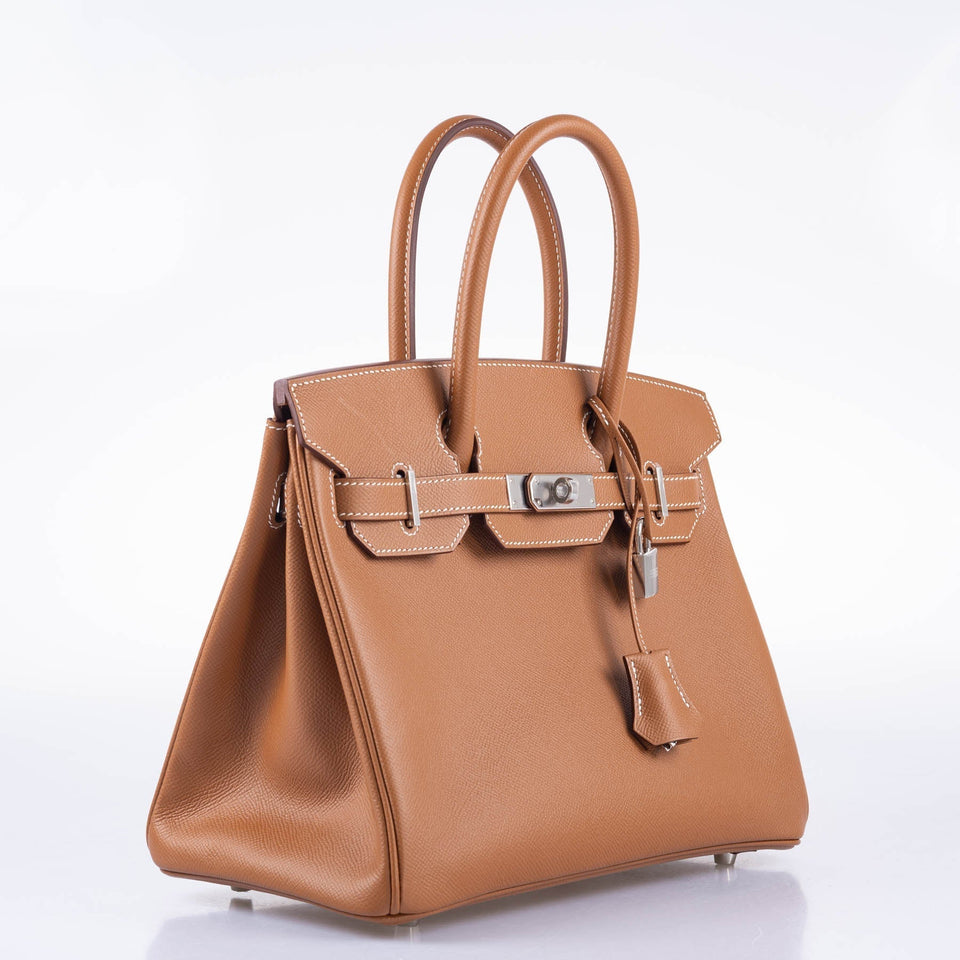 HermesBirkin 30 Gold Epsom with Palladium Hardware