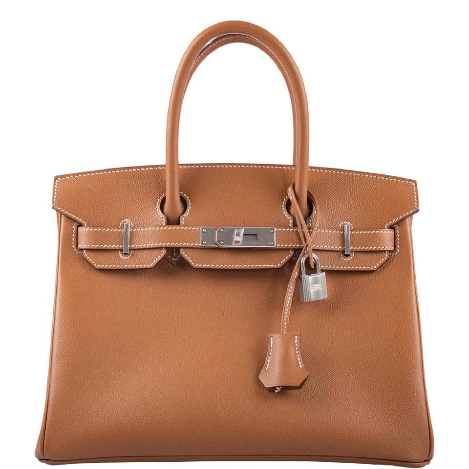HermesBirkin 30 Gold Epsom with Palladium Hardware