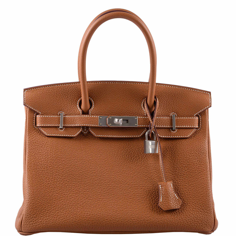 Hermes Birkin 30 Gold Togo Palladium Hardware - 2019, D