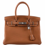 Hermes Birkin 30 Gold Togo Palladium Hardware - 2019, D