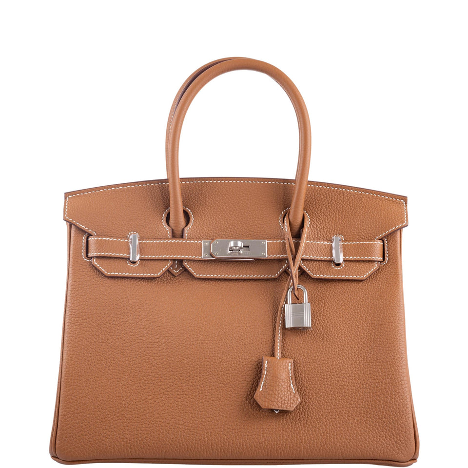 Hermes Birkin 30 Gold Togo Palladium Hardware