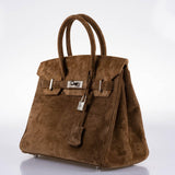 HermesBirkin 30 Gold Veau Doblis Suede Palladium Hardware - 2008, L Square
