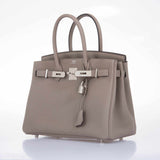 HermesBirkin 30 Gris Asphalte Togo Palladium Hardware