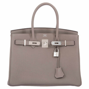 HermesBirkin 30 Gris Asphalte Togo Palladium Hardware
