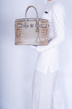 Hermes Birkin 30 Gris Cendre Himalayan Niloticus Crocodile Palladium Hardware