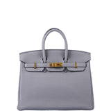 Hermes Birkin 30 Gris Mouette Togo Gold Hardware