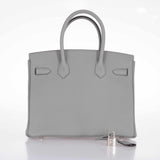 Hermes Birkin 30 Gris Mouette Togo Palladium Hardware