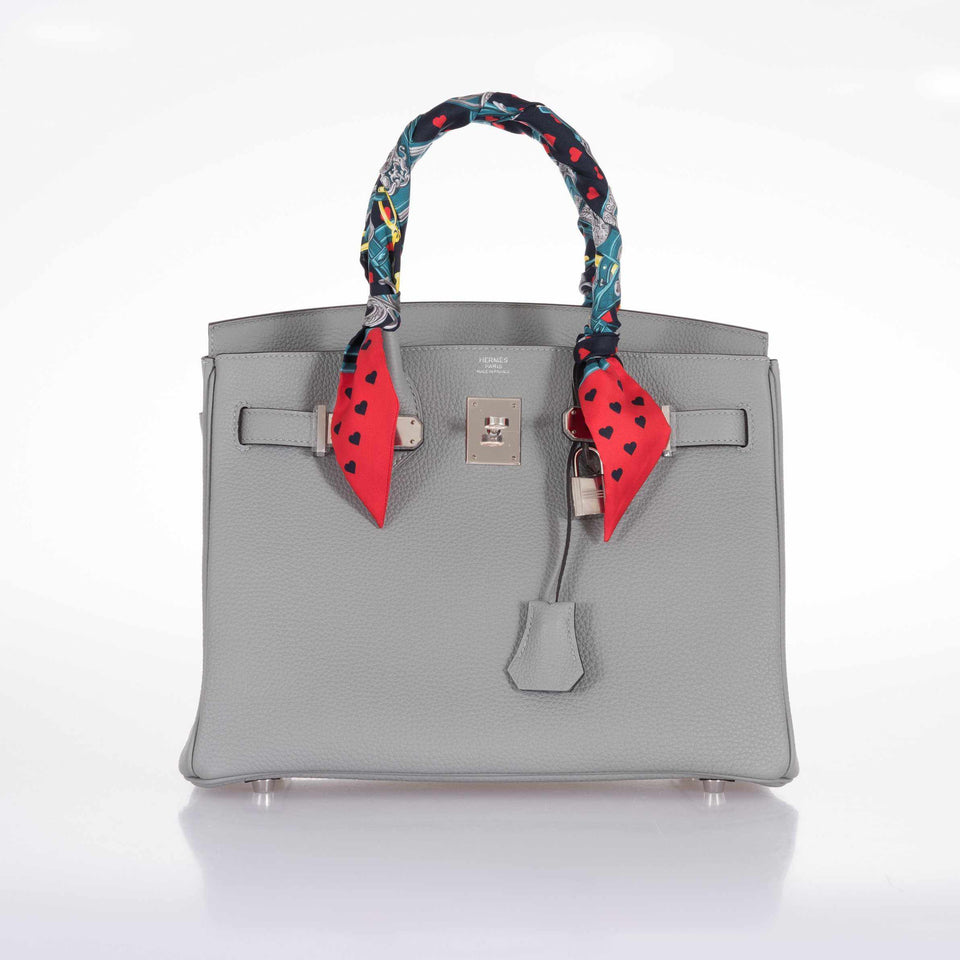 Hermes Birkin 30 Gris Mouette Togo Palladium Hardware
