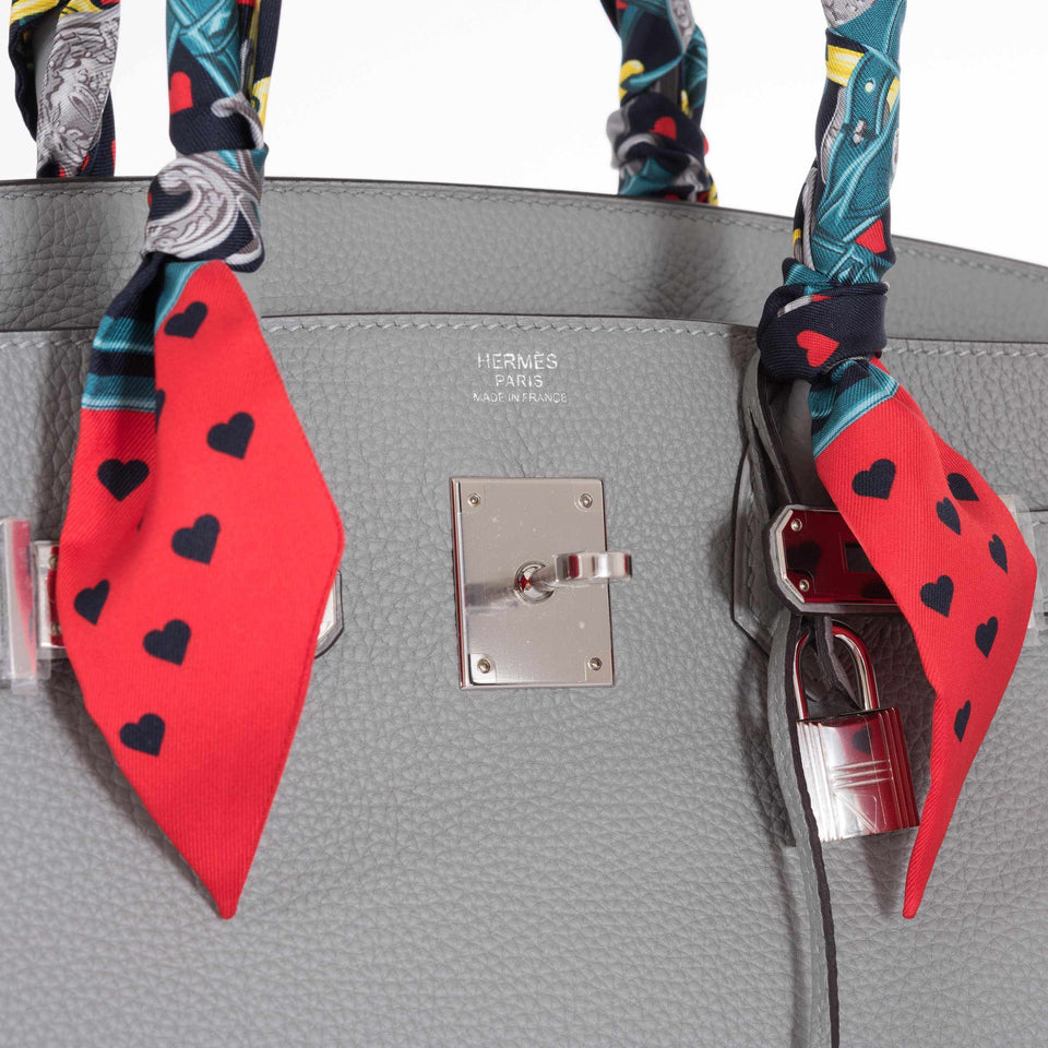Hermes Birkin 30 Gris Mouette Togo Palladium Hardware