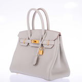 Hermes Birkin 30 Gris Perle Togo Gold Hardware