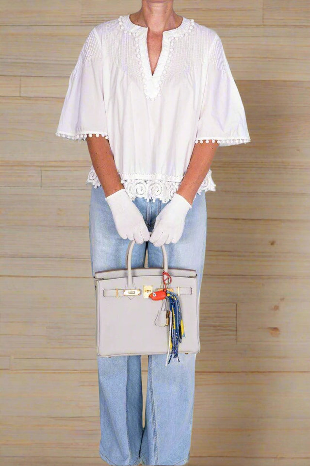 Hermes Birkin 30 Gris Perle Togo Gold Hardware