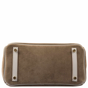 Hermes Birkin 30 Grizzly Gris Perle Swift & Suede Permabrass Hardware