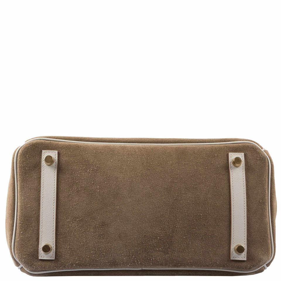 Hermes Birkin 30 Grizzly Gris Perle Swift & Suede Permabrass Hardware