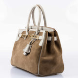 Hermes Birkin 30 Grizzly Gris Perle Swift & Suede Permabrass Hardware