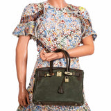Hermes Birkin 30 Grizzly Vert de Gris Suede & Veau Swift Permabrass Hardware - Special Edition