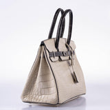 HermesBirkin 30 HSS Beton & Graphite Matte Alligator Brushed Palladium Hardware