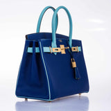 HermesBirkin 30 HSS Blue Electric & Blue Atoll Epsom Gold Hardware